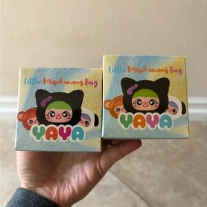 2 YAYA Little Mischievous Bag Plush Pendant Blind box.